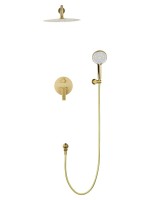 Душевой комплект Wonzon & Woghand Brilliant WW-88939079-BG С ВНУТРЕННЕЙ ЧАСТЬЮ, брашированное золото