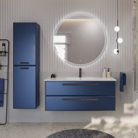 Тумба с раковиной Cezares Eco Cer 120 ручки матовые черные, sapfiro