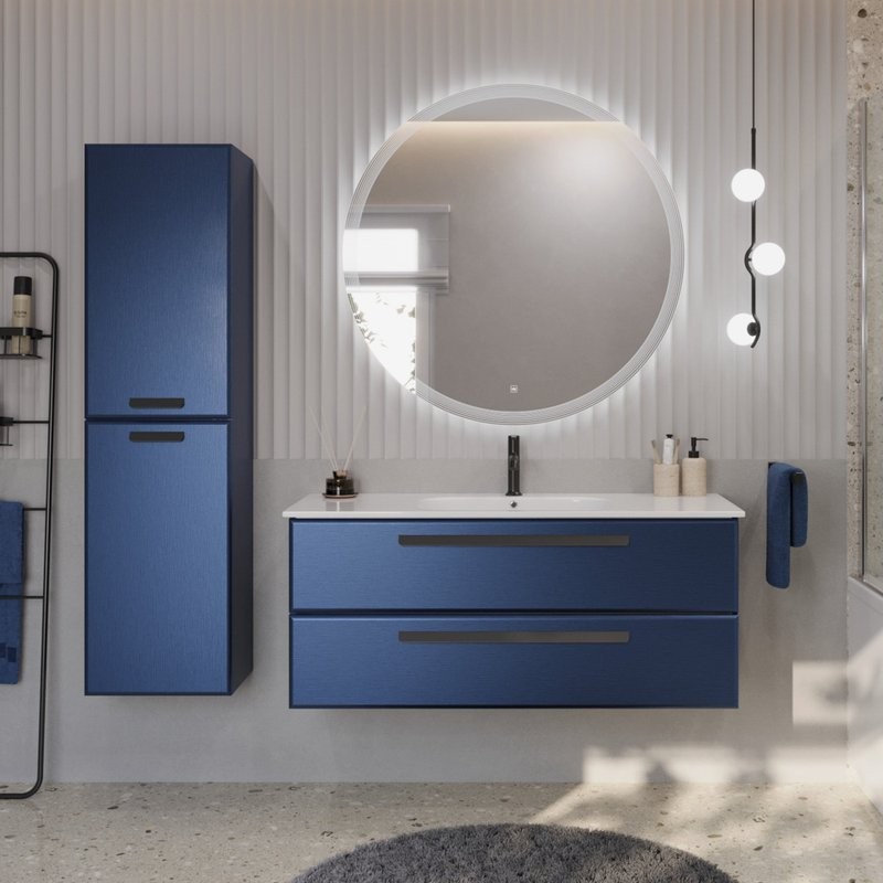 Тумба с раковиной Cezares Eco Cer 120 ручки матовые черные, sapfiro