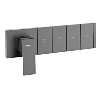 Встраиваемый смеситель для душа и ванны Raglo R02.274.09 С ВНУТРЕННЕЙ ЧАСТЬЮ, графит