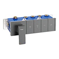 Встраиваемый смеситель для душа и ванны Raglo R02.274.09 С ВНУТРЕННЕЙ ЧАСТЬЮ, графит