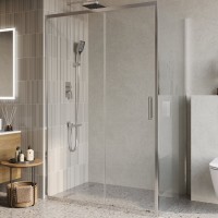 Душевой уголок BelBagno Luce AH-1-130/90-C-Cr профиль хром, стекло прозрачное