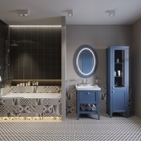 Тумба с раковиной VitrA Valarte 65 стальная синяя