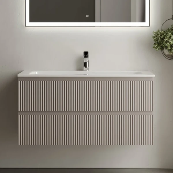 Тумба с раковиной Sancos Snob R 100 см, doha soft