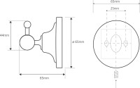 Крючок Bemeta Retro 144206018