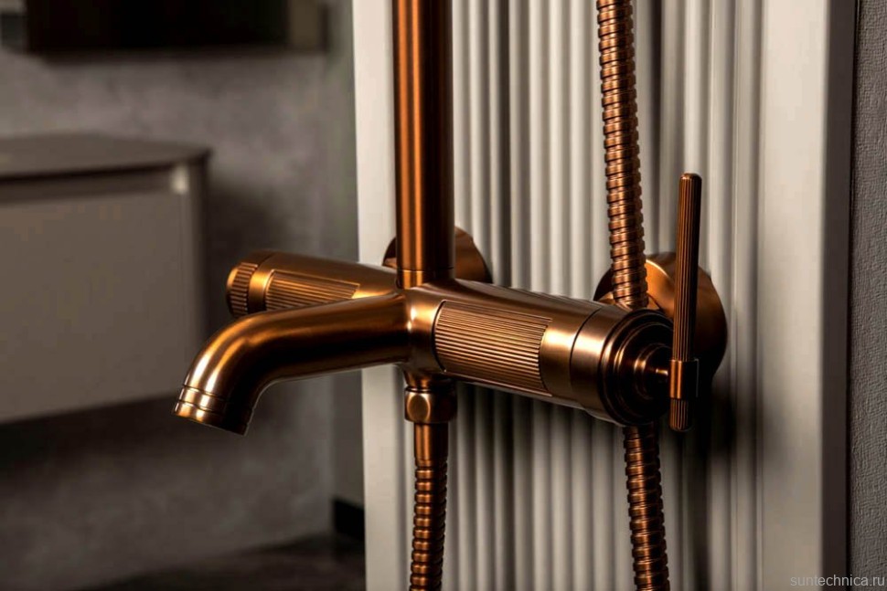 Душевая стойка Boheme Eterna 178-BRB brushed bronze