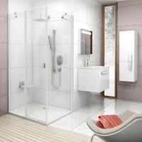 Душевой уголок Ravak Chrome CRV2-90+CPS-80 Transparent, профиль белый