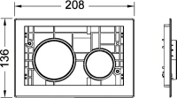 Кнопка смыва TECE Loop Modular 9240667 кнопка черная, стекло на выбор Кнопка смыва TECE Loop Modular 9240667 кнопка черная, стекло на выбор