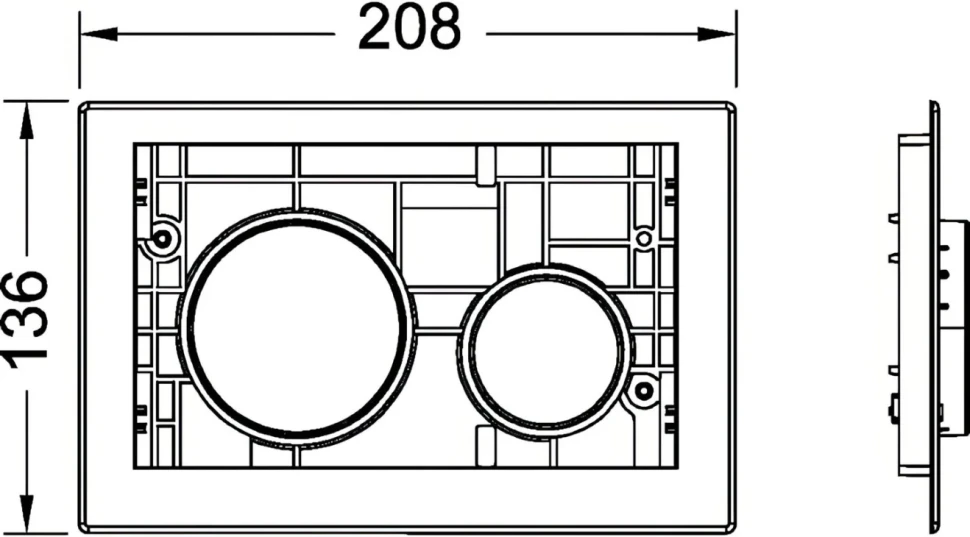 Кнопка смыва TECE Loop Modular 9240667 кнопка черная, стекло на выбор
