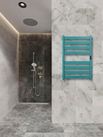 Полотенцесушитель электрический Indigo Oktava Slim 5 LСLOKS5E80-50CLRt бирюзовый