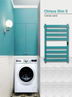 Полотенцесушитель электрический Indigo Oktava Slim 5 LСLOKS5E80-50CLRt бирюзовый