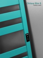 Полотенцесушитель электрический Indigo Oktava Slim 5 LСLOKS5E80-50CLRt бирюзовый