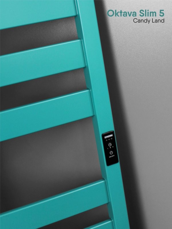 Полотенцесушитель электрический Indigo Oktava Slim 5 LСLOKS5E80-50CLRt бирюзовый