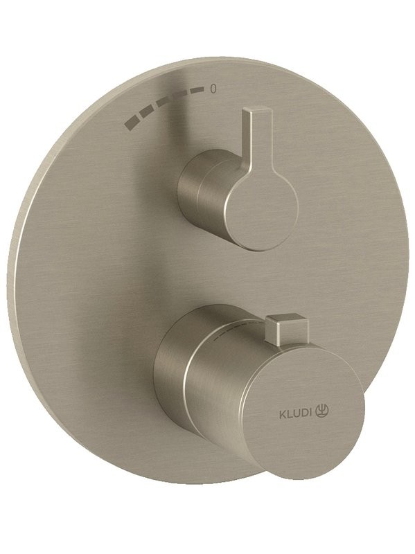 Термостатический смеситель встраиваемый Kludi Nova Fonte 20885N515 С ВНУТРЕННЕЙ ЧАСТЬЮ, брашированный никель PVD