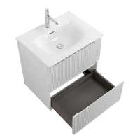 Мебель для ванной комнаты BelBagno Uno 60 подвесная, 2 ящика, bianco opaco