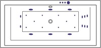 Акриловая ванна Excellent Crown Grand Ultra 190x90 см, встраиваемая, с гидромассажем, белая, с каркасом, со сливом-переливом, фурнитура бронза