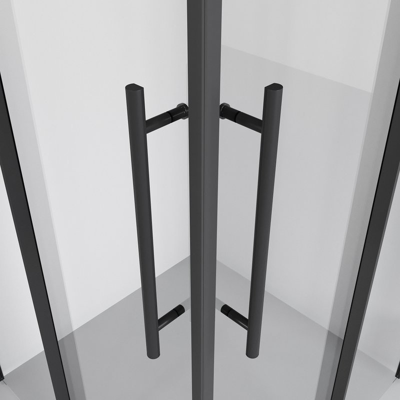 Душевой уголок Niagara Nova NG-6828-34BLACK 80x80, профиль черный матовый, стекло прозрачное