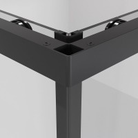 Душевой уголок Niagara Nova NG-6828-34BLACK 80x80, профиль черный матовый, стекло прозрачное