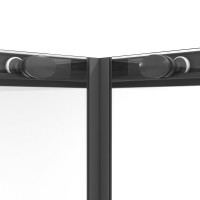 Душевой уголок Niagara Nova NG-6828-34BLACK 80x80, профиль черный матовый, стекло прозрачное