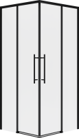 Душевой уголок Niagara Nova NG-6828-34BLACK 80x80, профиль черный матовый, стекло прозрачное