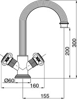 Смеситель для раковины Cezares Olimp LS2 03/24 M