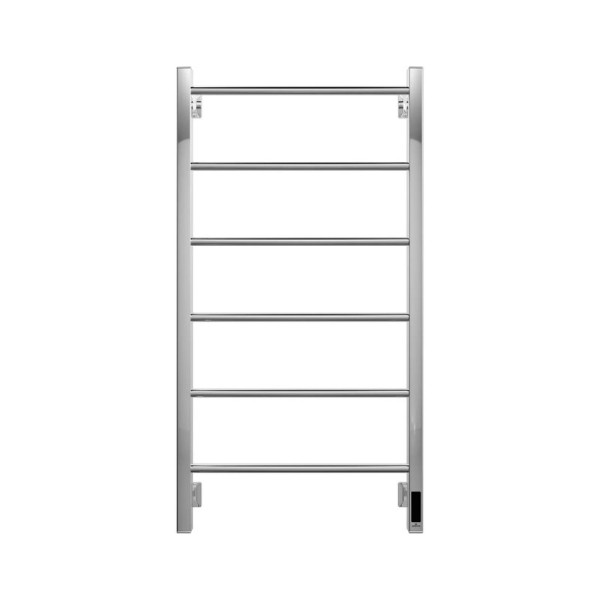 Полотенцесушитель электрический Grota Simple K 530х1000 NP EL 100x55 см, подключение справа, слева, скрытое подключение справа, глянцевый хром, лесенка