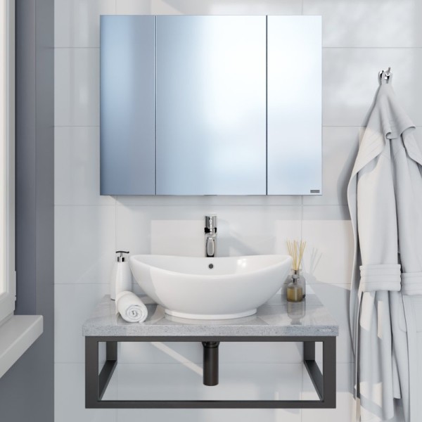 Мебель для ванной комнаты СаНта №1 80 подвесная, муар, гранит серый