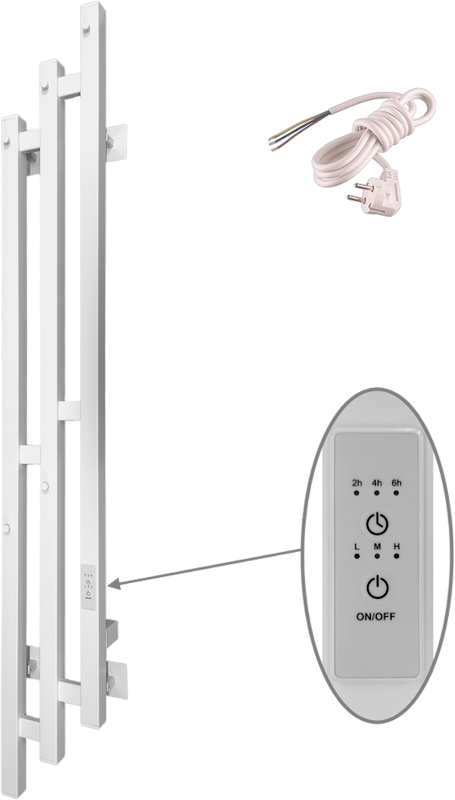 Полотенцесушитель электрический Altasan БризПроф 120х17 белый матовый
