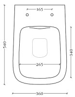 Унитаз приставной напольный ArtCeram A16 Reel ASA001 01 71 с микролифтом, безободковый, глянцевый белый
