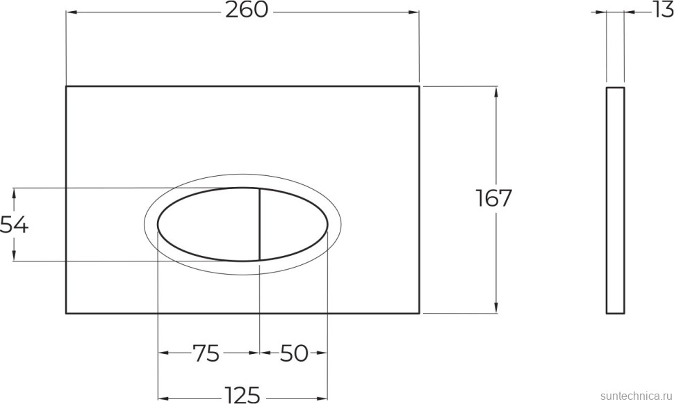 Кнопка смыва BelBagno BB054NERO черная матовая