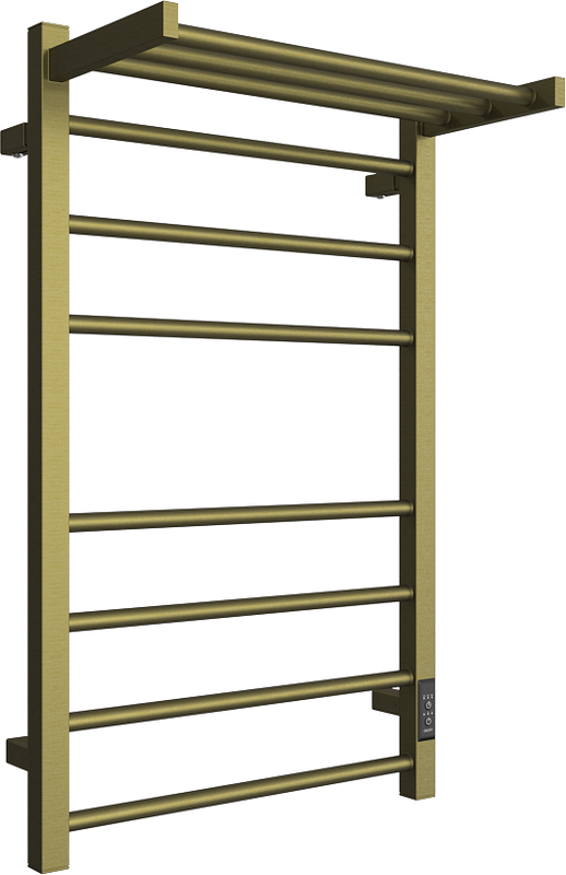 Полотенцесушитель электрический Двин Fs plaza neo 80х50, состаренная бронза, с полкой