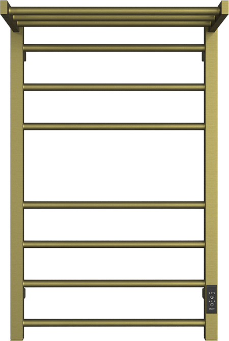 Полотенцесушитель электрический Двин Fs plaza neo 80х50, состаренная бронза, с полкой