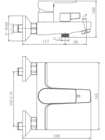 Смеситель для ванны с душем Haiba HB60719 хром Смеситель для ванны с душем Haiba HB60719 хром
