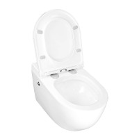 Унитаз подвесной AZARIO AZ-102C безободковый, с монтажной рамой, глянцевый белый