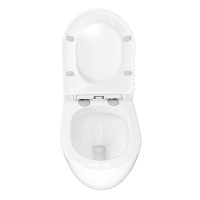 Унитаз подвесной AZARIO AZ-102C безободковый, с монтажной рамой, глянцевый белый