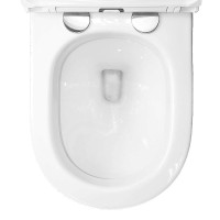 Унитаз подвесной AZARIO AZ-102C безободковый, с монтажной рамой, глянцевый белый