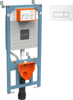 Система инсталляции для унитазов VitrA V12 762-5800-01 с кнопкой смыва Root Square 740-2300 белой глянцевой
