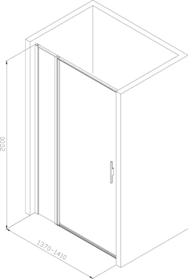 Душевая дверь в нишу Allen Brau Priority 3.31010.00 140 Cr