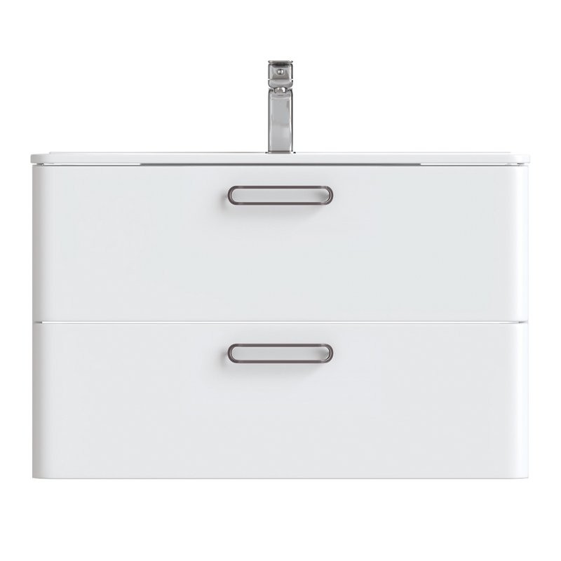 Тумба с раковиной IDDIS Brick 80 подвесная белая