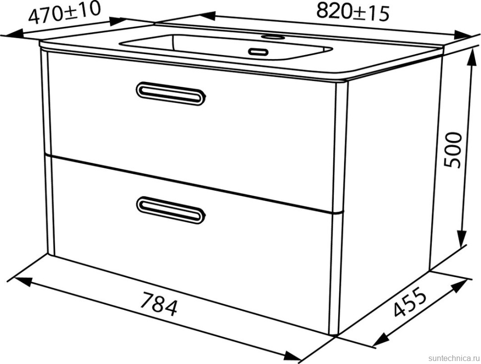 Тумба с раковиной IDDIS Brick 80 подвесная белая