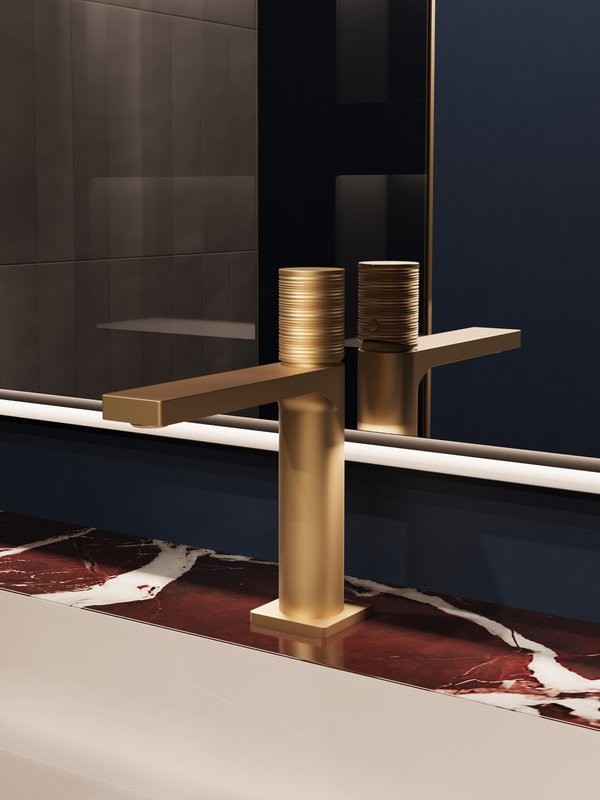 Смеситель для раковины Vincea Domus VBF-5DM01BG брашированное золото