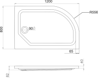 Поддон для душа Triton ПД17 правый 120х80