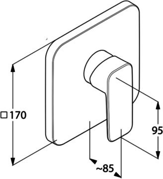 Встраиваемый смеситель для душа и ванны Kludi Pure&Style 406553975 черный матовый