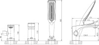 Смеситель на борт ванны Lemark Allegro LM5945CW