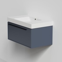 Тумба с раковиной La Fenice Elba 80 подвесная, blu grigio, раковина Cubo 80