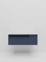 Тумба с раковиной La Fenice Elba 80 подвесная, blu grigio, раковина Cubo 80