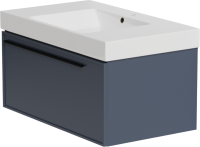 Тумба с раковиной La Fenice Elba 80 подвесная, blu grigio, раковина Cubo 80