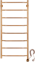 Полотенцесушитель электрический Secado Агата 1 8 105x55 см, подключение справа, бронза, лесенка, латунь