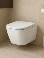 Унитаз подвесной AZARIO Cascad AZ-2303-A безободковый, с микролифтом, глянцевый белый
