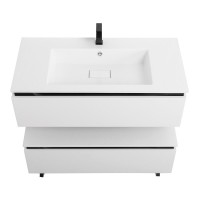 Тумба с раковиной Cezares Slider 100 подвесная, 2 ящика, белая